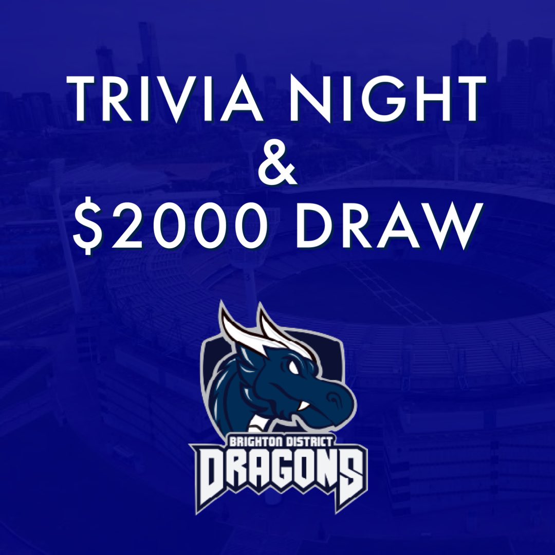 BDCC Trivia night and $2000 draw!

Trivia Night 4th Feb! 6-8 teams required of 8 people each! Contact Ross. 

$2000 reverse draw returns! Saturday 25th Feb. 

More info on our other socials!