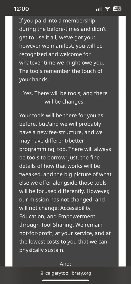 weblandian's tweet image. Calgary Tool Library is apparently looking to reopen, somewhere else in #YYC. Read more about it using the link — maybe this #ToolLibrary idea is something maintainable where you live. 🔨💪
calgarytoollibrary.org