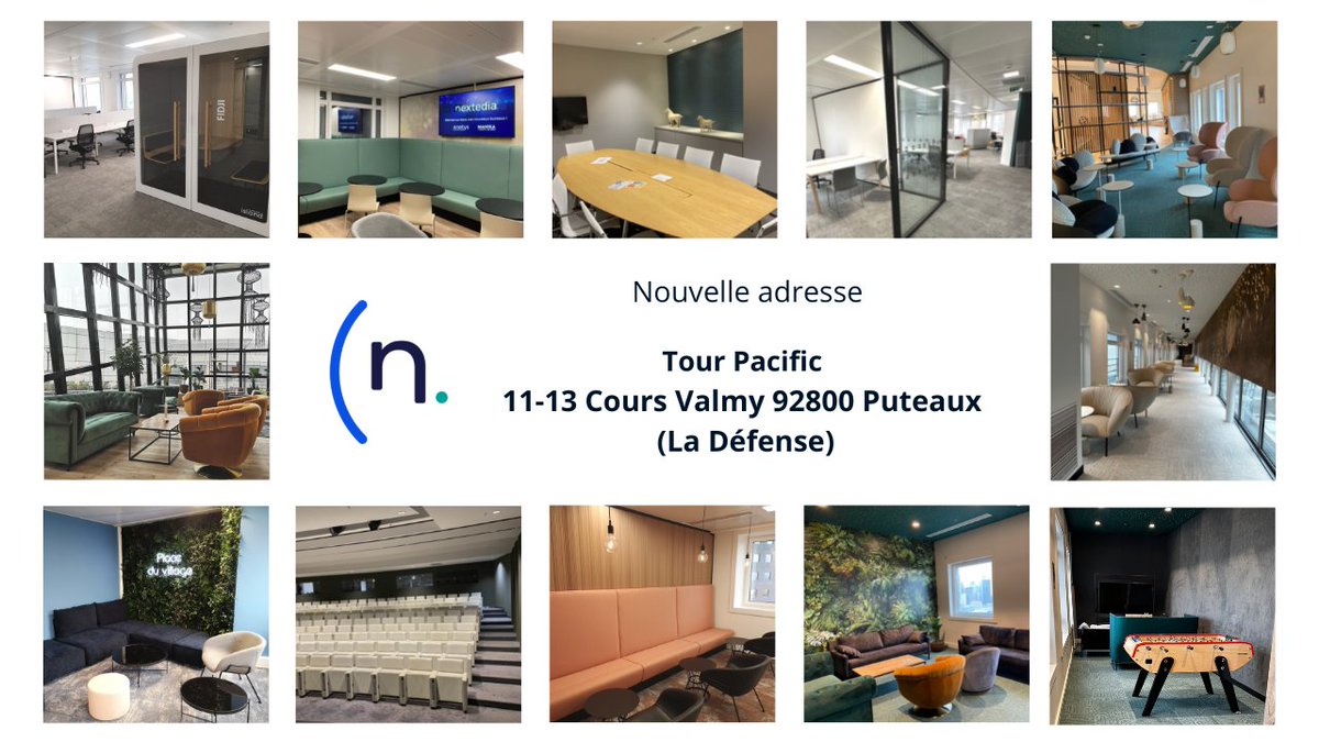 Nextedia's tweet image. #DEMENAGEMENT
Nouvelle année ! Nouvelle adresse !
Le siège social du Groupe #Nextedia s’installe à La Défense.
Retrouvez dès à présent les équipes @Anetys_FR, @manika_consult, mais aussi @advisecurity, #Cybertee au sein de la Tour Pacific.