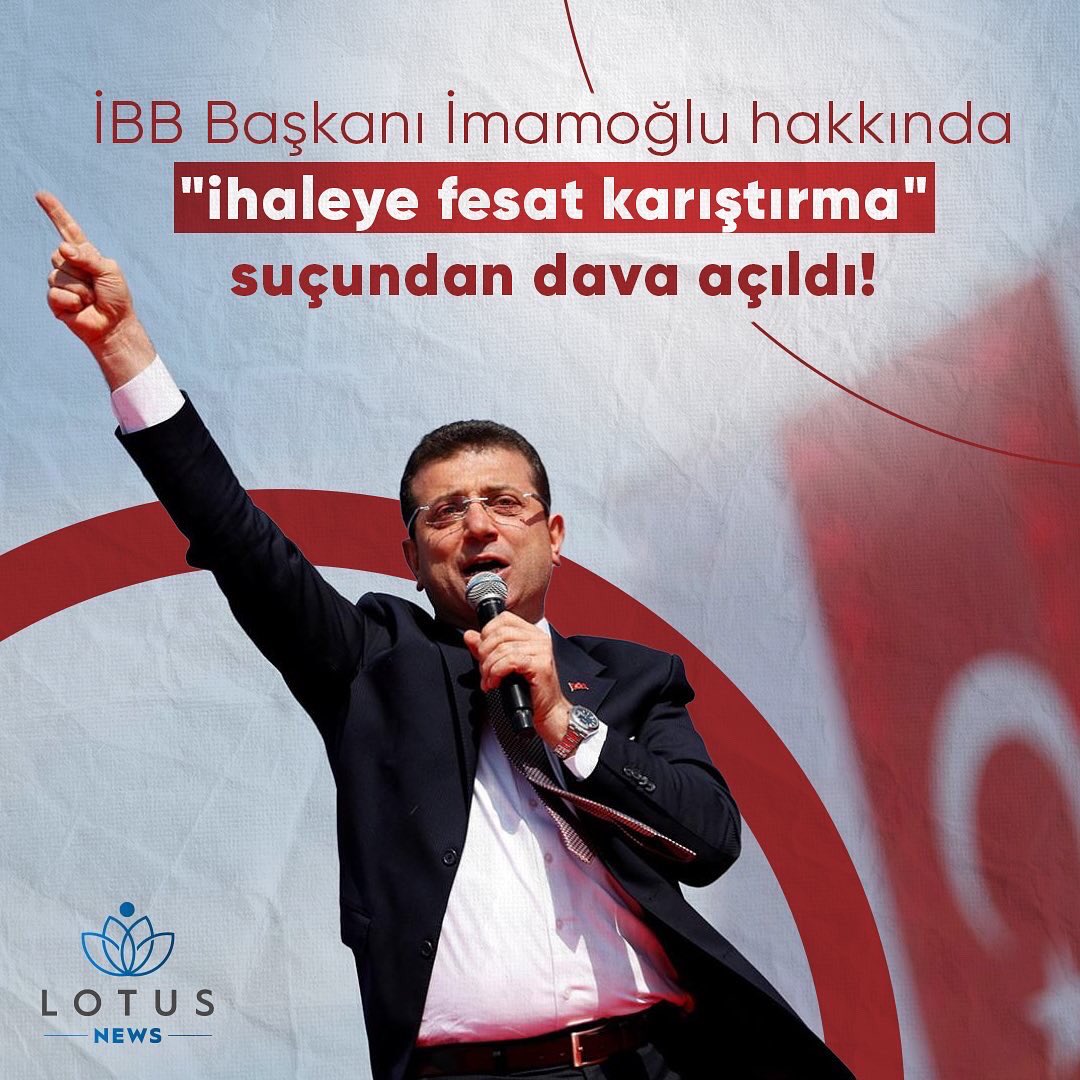lotusnewstr's tweet image. İBB Başkanı İmamoğlu hakkında, Beylikdüzü Belediye Başkanlığı yaptığı dönemde şartları oluşmayan bir firmaya ihale verilmesiyle ilgili "ihaleye fesat karıştırma" suçundan hapis cezası istemiyle dava açıldı.

#LotusNews #Ekremİmamoğlu #İBB #İhaleyeFesatKarıştırma