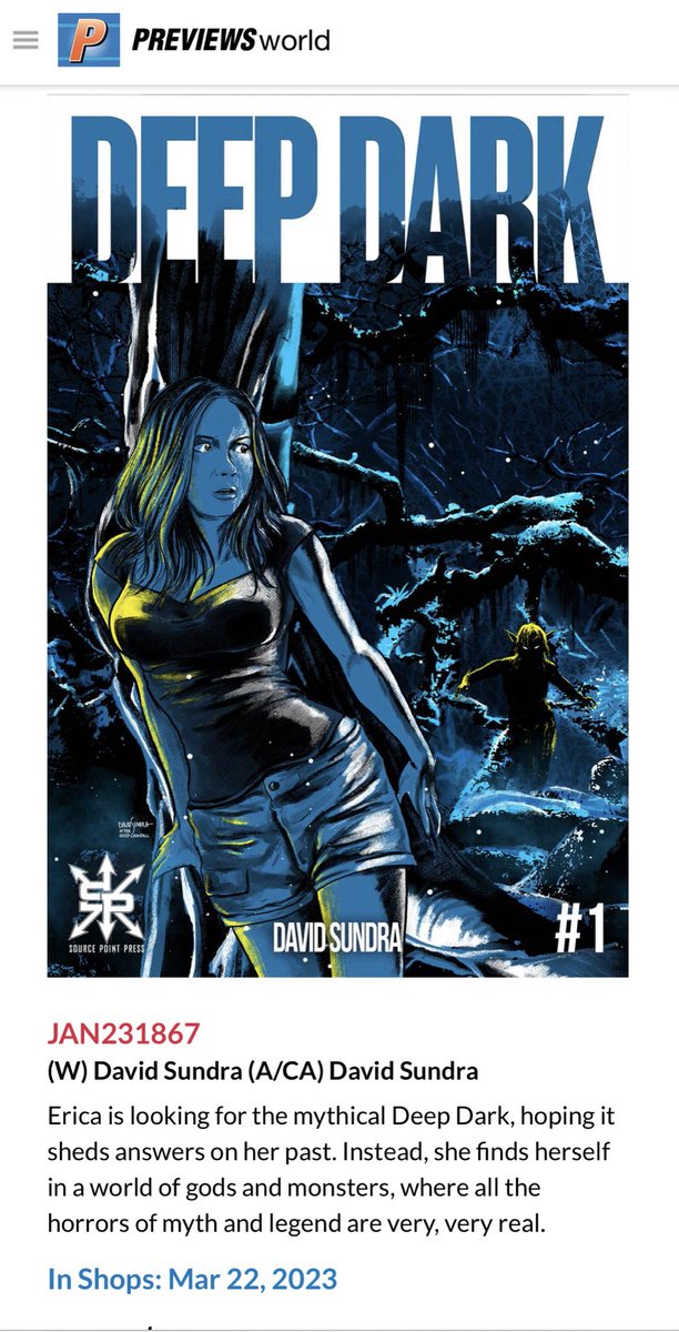 DavidSundra's tweet image. Deep Dark #1, written &amp;amp; drawn by me and published by @SourcePtPress is open for preorders in  all comic stores worldwide!
#deepdarkcomic #DavidSundra