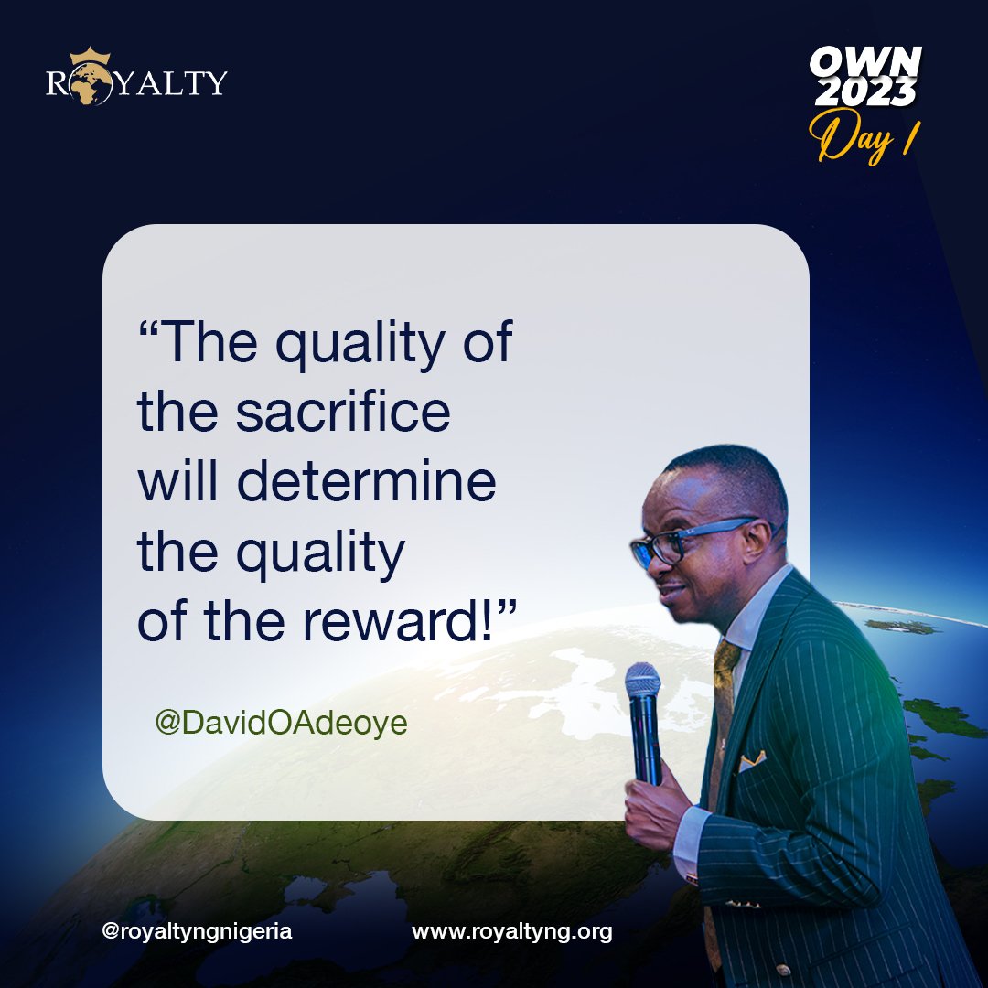 royaltynigeria's tweet photo. #OWN2023 #Day1 #Quotes #royaltynigeria #DavidAdeoye #Agege #pleasantplaces https://t.co/sNgMiIdh58