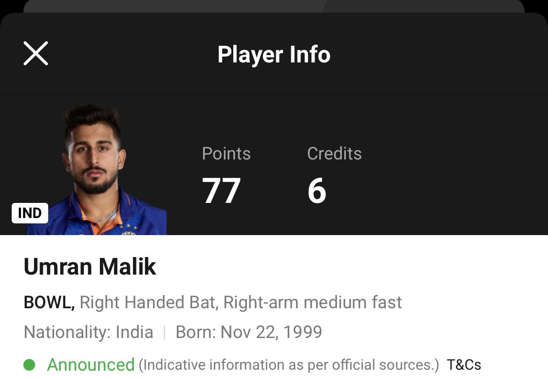 TheCricInformer's tweet photo. Right-arm “medium” fast? Are you sure Dream 11? #2ndODI #INDvsSL https://t.co/d30SNWKmyK