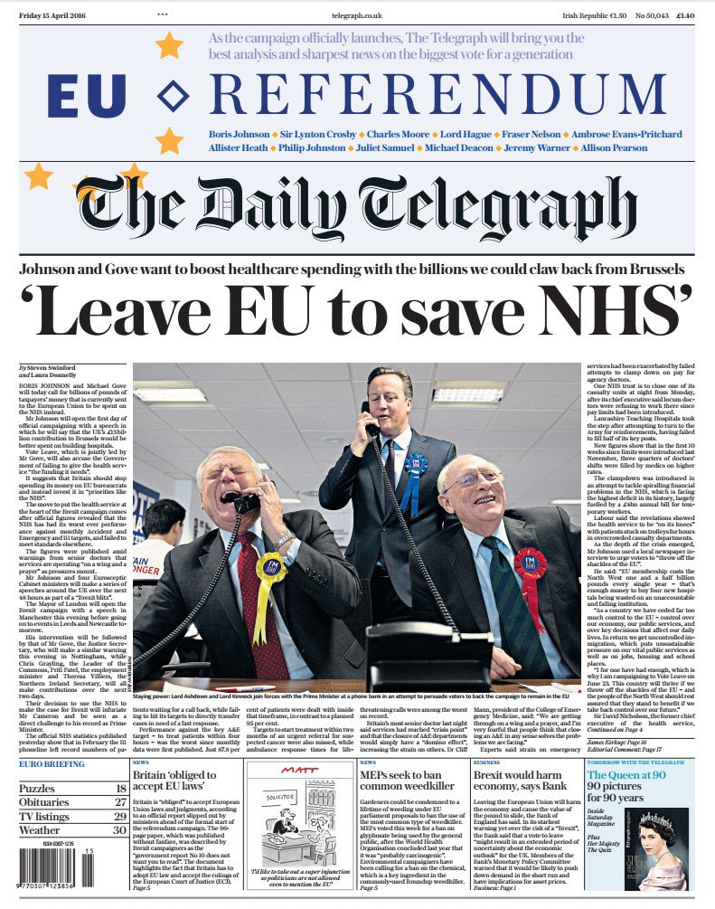 ‘Leave EU to save NHS’ How’s that working out? #Brexit