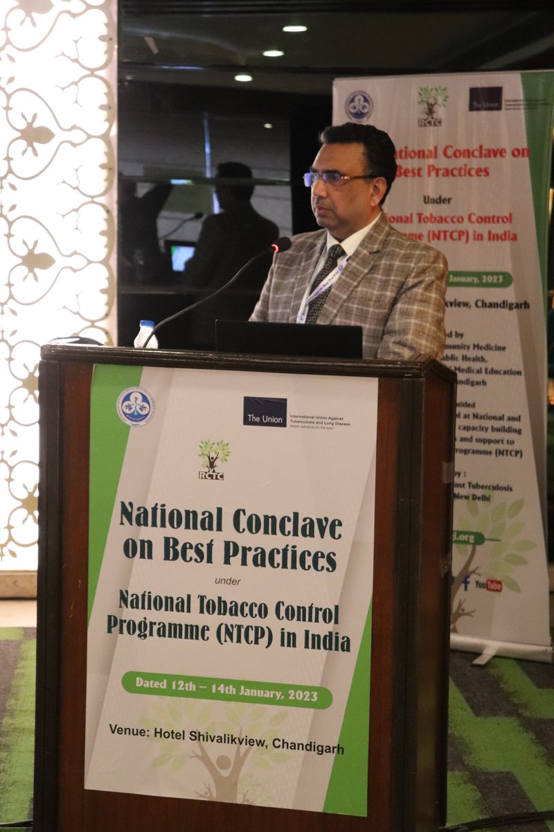 RCTCPGI's tweet photo. Dr. Rakesh Gupta, President and Director SIPHER Presenting a case study on Enforcement of PECA 2019 banning E-Cigarettes by Govt. of Gujarat at 2nd National Conclave on Best Practices in Tobacco Control in India #TobaccoControl 
@TheUnion_TBLH
@MoHFW_INDIA @sipherglobal https://t.co/Yp1UCiv4ZG