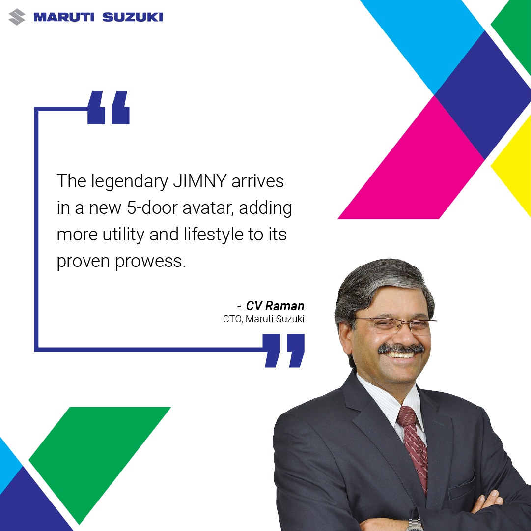 Maruti_Corp's tweet photo. The much anticipated Maruti Suzuki Jimny is officially here in India and the excitement is almost contagious. 

Stay tuned for more exclusive coverage.
#MarutiSuzukiAtAutoExpo #AutoExpo2023 #Jimny #SUV #CapableSUV #OffRoader #CarLaunch https://t.co/q9g4nwrKwZ