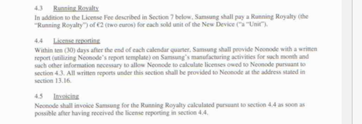 @tradertvbrendan Value of the patent: From 2005 licence deal with Samsung

2 eur/unit sold
ex 2025 in IPR 2021-00145
lawsuit in Texas against Samsung
lawsuit in Cali against Apple