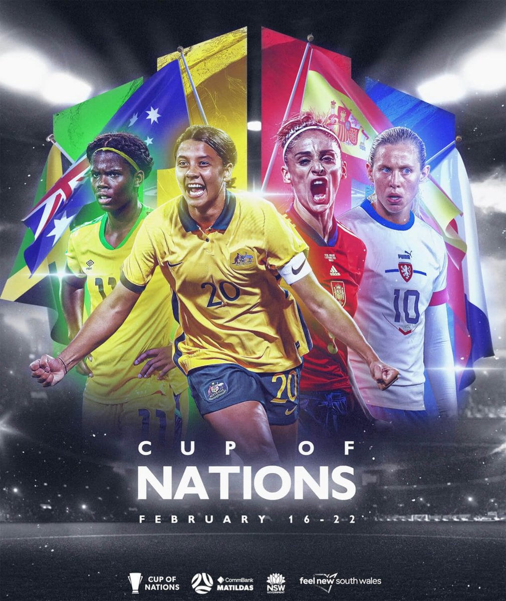 ceskarepre_eng's tweet photo. 👩🏻⚽️ The Czech women's national team will participate in the Cup of Nations 2023 against Australia, Jamaica and Spain. 

16. 2. 2023: 🇦🇺🆚🇨🇿 (Industree Group Stadium, Gosford)
19. 2. 2023: 🇯🇲🆚🇨🇿 (CommBank Stadium, Sydney)
22. 2. 2023: 🇨🇿🆚🇪🇸 (McDonald Jones Stadium, Newcastle) https://t.co/oBYAvTE0vd