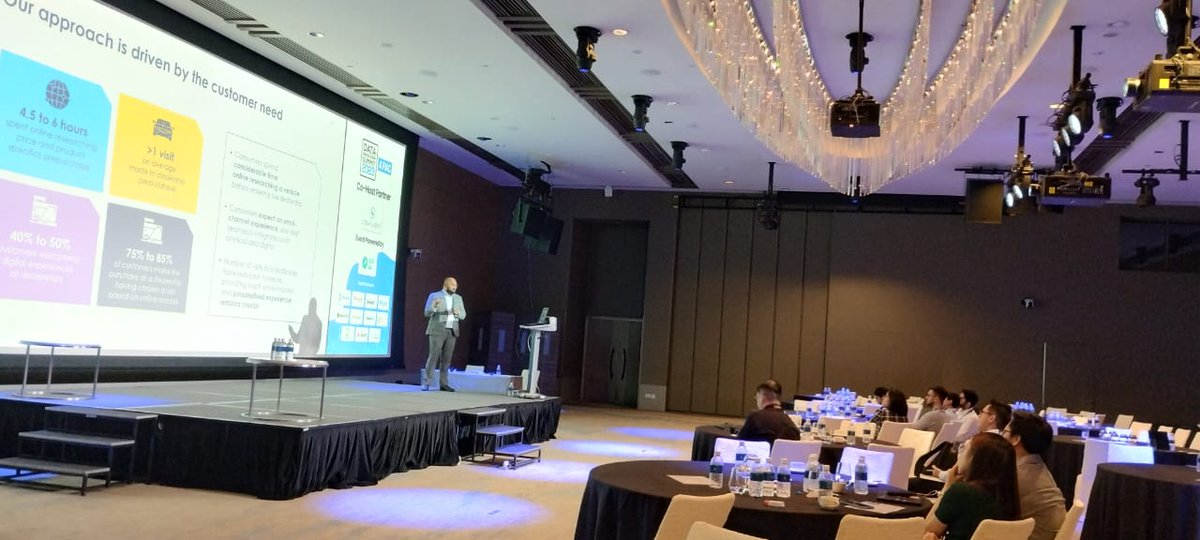 apacdis's tweet photo. Presenting the amazing Ram Thilak - Chief Data Scientist &amp; Global Head of #Data Science, Inchcape plc, Singapore, as the next speaker at the Applied Data Innovation Stage, answering How is the world’s leading independent automotive distributor reinventing itself through “data”? https://t.co/03INQZlACA
