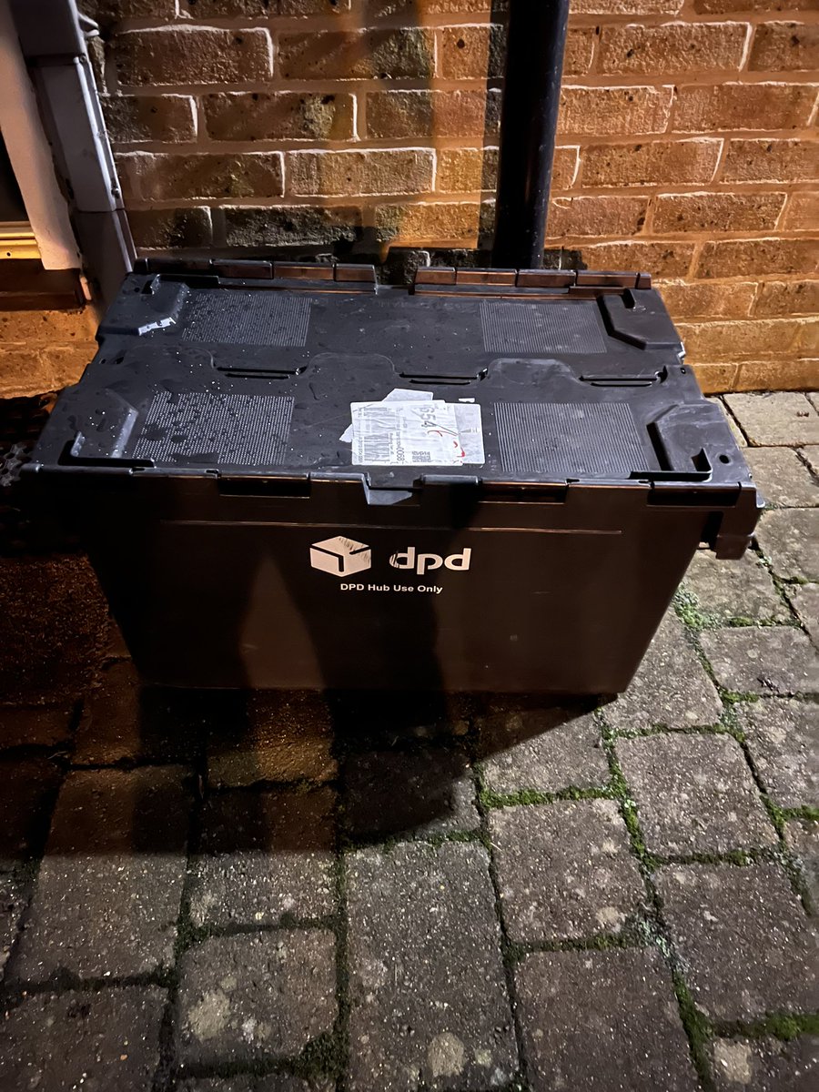 Josh_Lister's tweet photo. @DPDgroup_news your driver was in such a bad mood that he left this with me on his delivery round. My boxes were inside but he couldn't have cared to take this black box back https://t.co/eJZhwhMXml