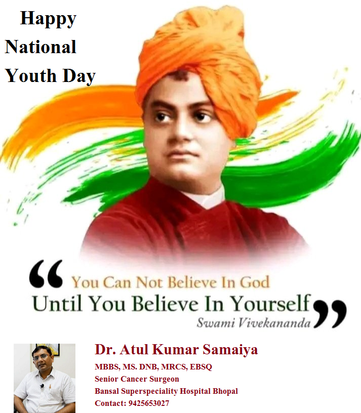 oncologist_bpl's tweet photo. “Whenever you think of the future of tomorrow, Always think of the youth first and then you will see. That the youths are growing to be better leaders that we all need. Happy National Youth Day.”
Dr. Atul Kumar Samaiya 
MBBS, MS. DNB, MRCS, EBSQ
Senior Cancer Surgeon 
#youthday https://t.co/SfkXePPy8I