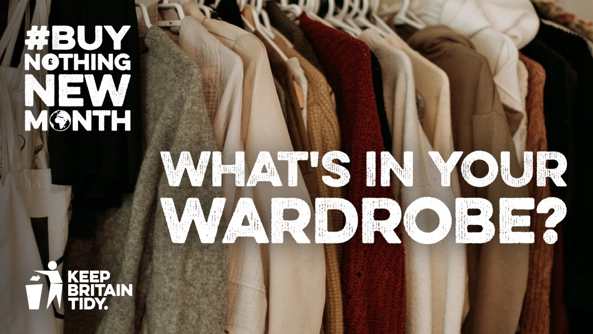 KeepBritainTidy's tweet photo. Do you know what’s in your wardrobe?

During #BuyNothingNewMonth, focus on re-wearing clothes you already have. Try using an app like @whering__ to digitise your wardrobe, follow #oootd and #UnwornFridays for inspo, or join the #30WearsChallenge!

https://t.co/FipKj1gA6A https://t.co/GCkNbuL4X5