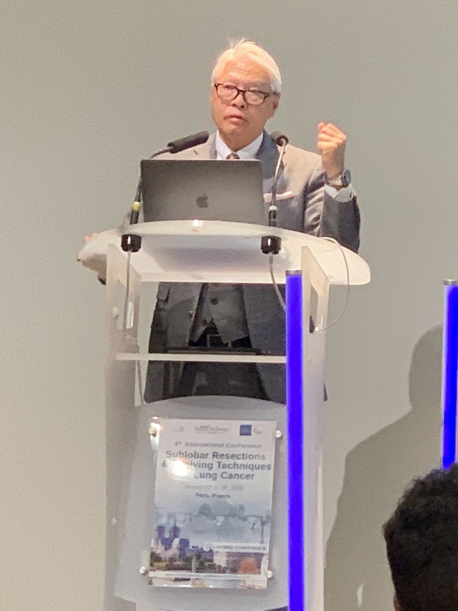 Excellent, honest, and somewhat sobering presentation by Prof. Asamura on Japanese experience with sublobar lung resections for &lt;2cm #lungcancer

Tremendous start to the conference organised by the team of Drs Gossot and Seguin from Institut Montsouris, Paris.
#SublobarResection