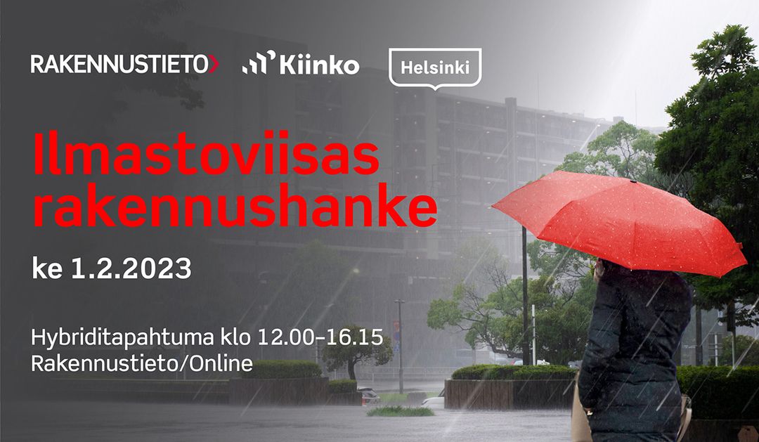 Rakennusten tulee kestää sään ääri-ilmiöiden vaikutuksia tulevien vuosikymmenien ajan. Ilmastoviisas rakennushanke -seminaarin tavoitteena on koota rakennus- ja kiinteistöalan asiantuntijat ja viranomaiset yhteen ilmastoviisaiden ratkaisujen äärelle. rakennustieto.fi/tapahtumat/ilm…