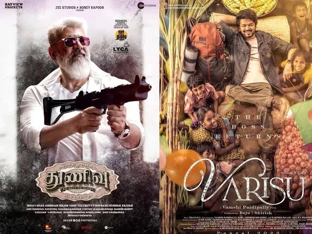 BOWorldwide's tweet photo. Tamil Box Office Clash Day One: Ajith Starrer Thunivu Holds Slight Edge Over Vijay Starrer Varisu In India And Overseas, Numbers Inside!
#Vijay #Ajith #Varisu #TamilBoxOffice #Thunivu @ajithFC @ThalaFansClub @Thalafansml @actorvijay @VijayFansUpdate
https://t.co/l1gWXq5975 https://t.co/Ox0DuWz6DT