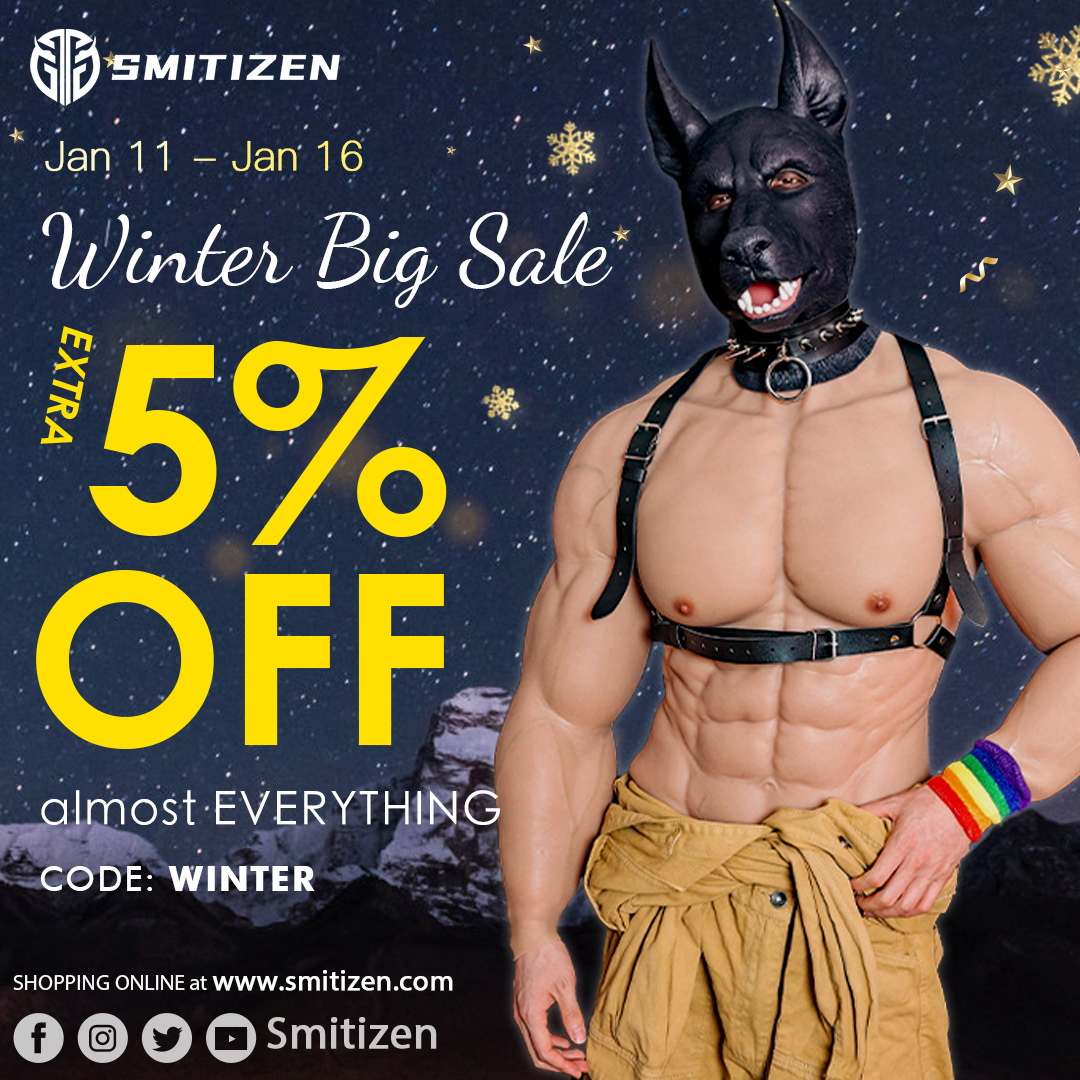 Smitizen's tweet photo. ❄❄WINTER BIG SALE❄❄

DONT miss out on the best season to wear silicone products!

You can even show off your strong abs outdoors in Smitizen's muscle suit.

Be the hottest guy or puppy this winter!
https://t.co/8ywifJQBfh

#smitizen #musclesuit #fakemuscles #fakeabs #mask https://t.co/eN5fxXrm97
