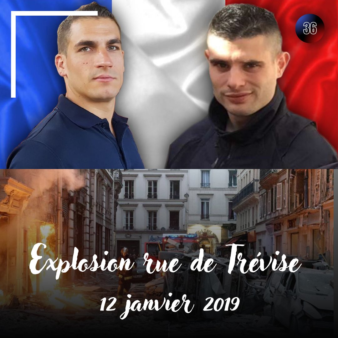 36quaidesorfevres (@36_qdo) on Twitter photo L'explosion de la rue de #Trévise est survenue le 12 janvier 2019 sous une boulangerie, dans le 9e arrondissement de #Paris.
Quatre personnes ont été tuées : une touriste espagnole, une autre femme, et 2 pompiers. (<a href="/PompiersParis/">PompiersParis</a>) L'explosion de la rue de #Trévise est survenue le 12 janvier 2019 sous une boulangerie, dans le 9e arrondissement de #Paris.
Quatre personnes ont été tuées : une touriste espagnole, une autre femme, et 2 pompiers. (<a href="/PompiersParis/">PompiersParis</a>)