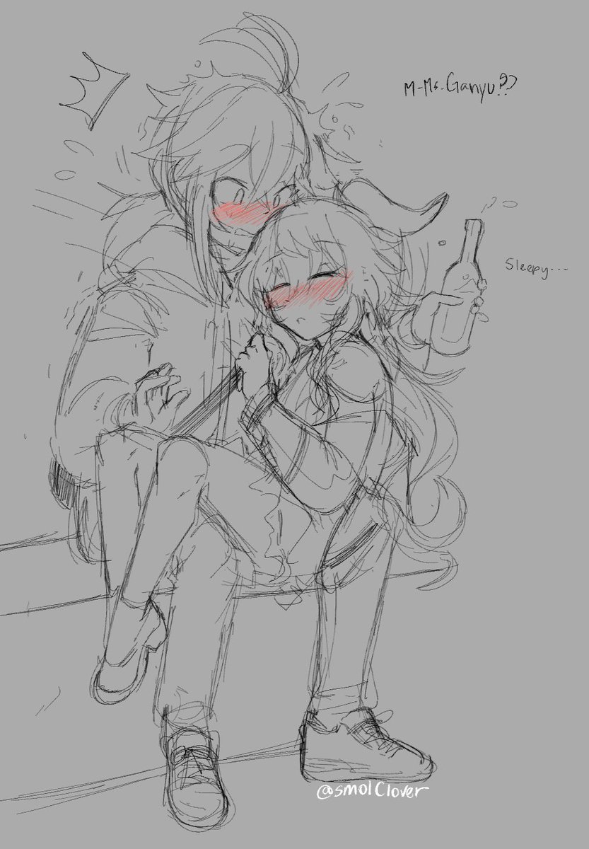 Cocogoat got a bit drunk and needed a place to sleep 
#kazuha #Ganyu #kazuyu #Genshinlmpact