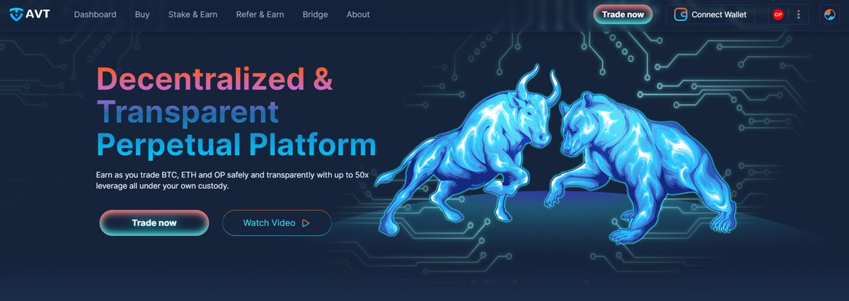 🥂We’re incredibly excited to announce that #AVT’s official homepage is now public @ avt.trade
 
👑#Airdrops incoming: Simply join our beta-testing program and get rewarded!
 
✅More info @ discord.com/invite/DprCJcf… 

#AVT #Optimism  #BTC  #ETH  #OP