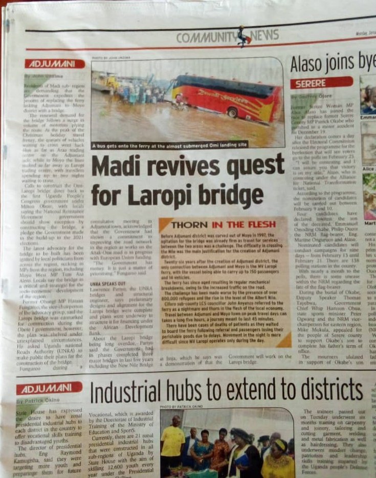 No poverty
Zero hunger
Decent work &amp; economic growth
Industry, innovation and infrastructure..
#supportLaropiBridge
#UNRA
