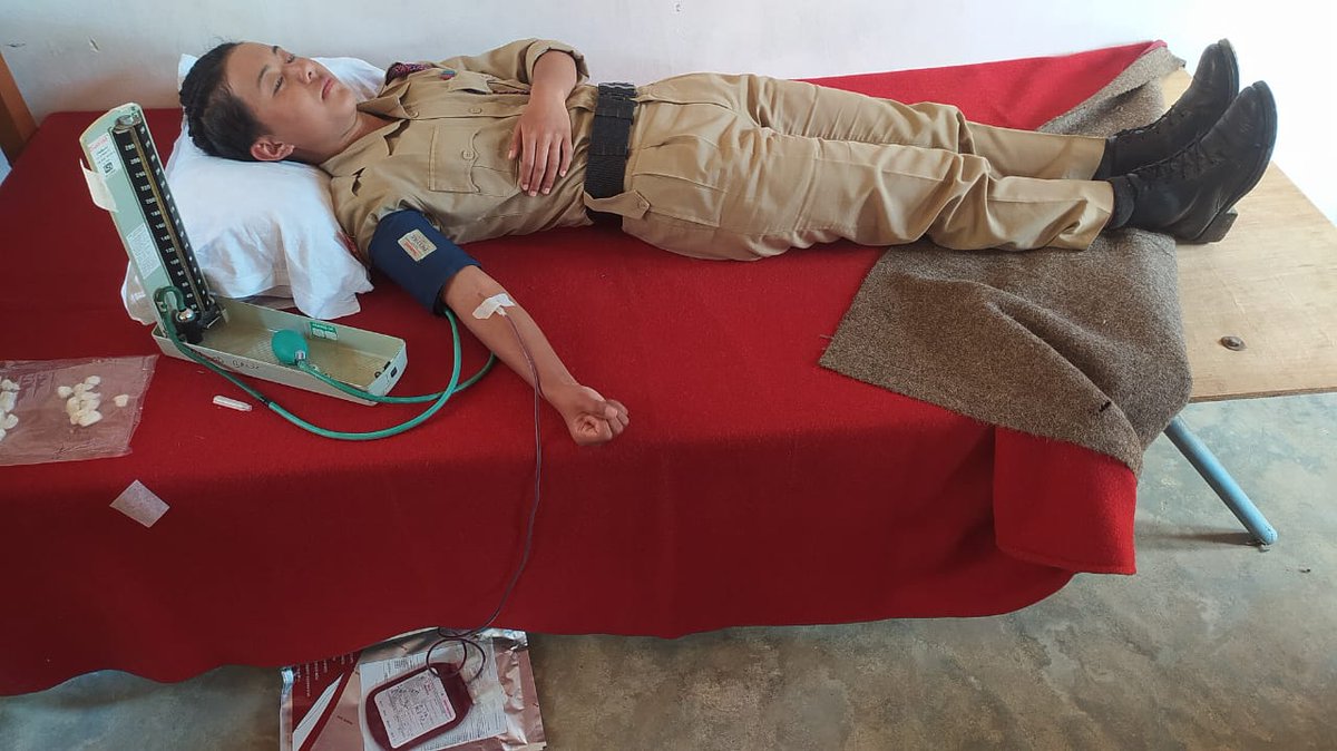 nccner's tweet photo. NCC ‘Blood Heroes’ donate blood at Mokokchung. Cadets of 25 Naga Bn NCC attending the CATC at Fazl Ali College, donated 21 units of blood. Staff of Govt Blood Centre  headed by Dr H Tsipongchem Sangtam had made the arrangements.@HQ_DG_NCC https://t.co/4XqreaslCG