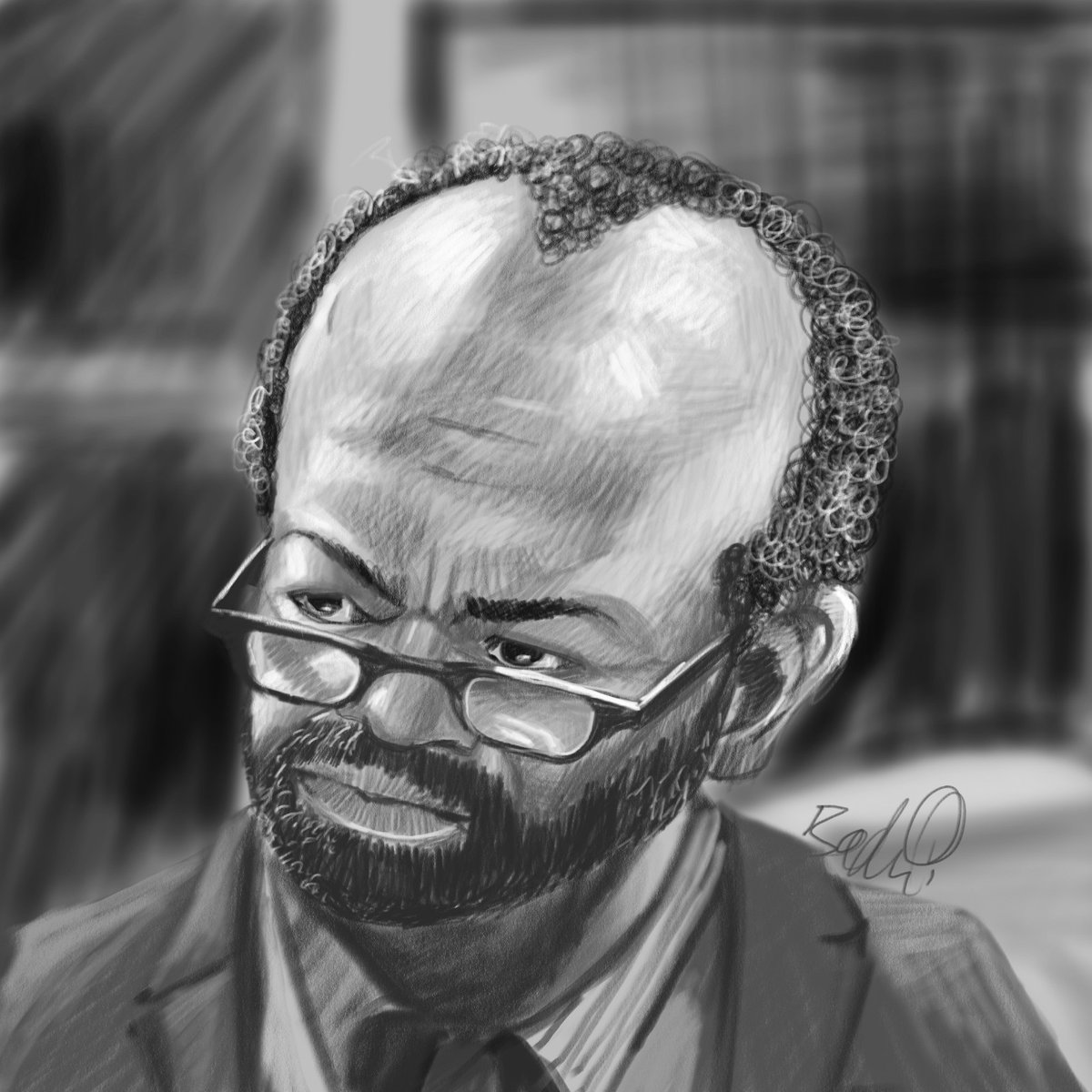 badri_j's tweet image. Day 12: Jeffery Wright #Caricature #caricatureresolution2023 #isca #digitalart