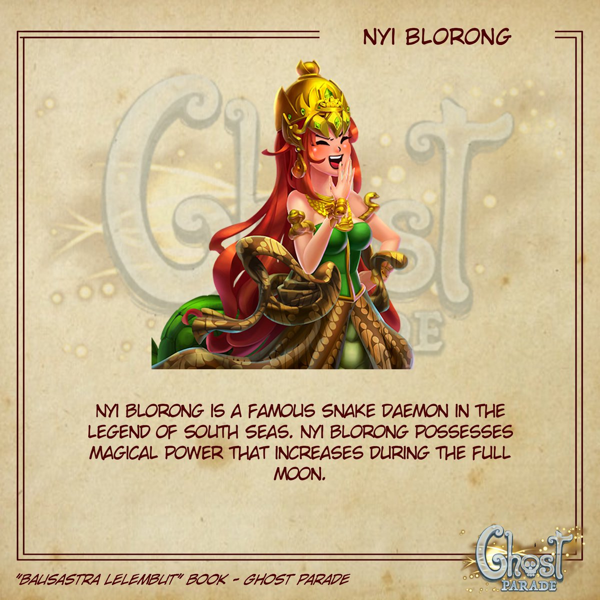 GhostParadeGame's tweet photo. Nyi Blorong
#ghostparade #ghostparadegame #bausastralelembut #NyiBlorong https://t.co/VXoGuANo1s