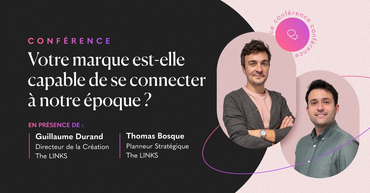 | Trends Connection |

Venez décrypter quelques signaux forts de notre époque dont s’emparent créativement les #marques!

Une #conférence inédite présentée le Jeudi 26 janvier à partir de 9H, 165 bis Rue de Vaugirard, Paris 15e.

Inscrivez-vous juste ici : thelinks.fr/conference-mar…