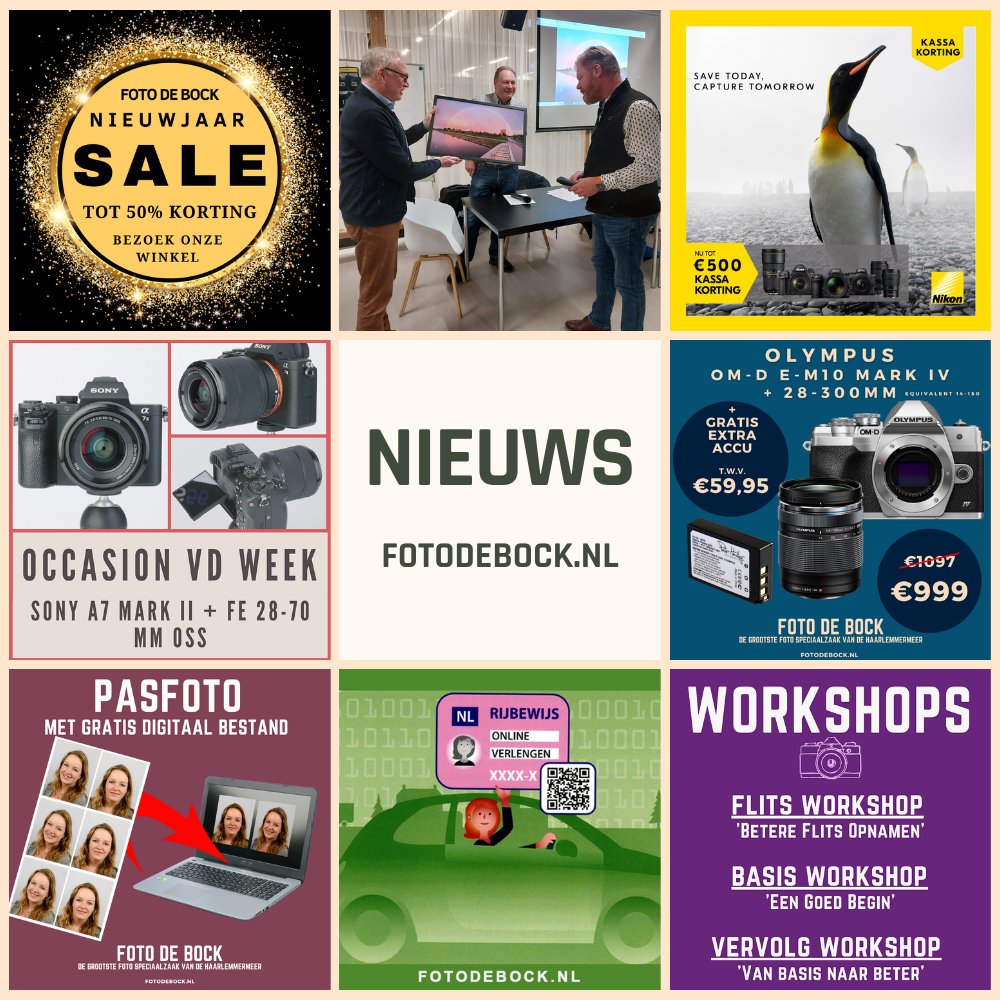 #FotoDeBock #Nieuws 12-1-2023 

fotodebock.nl/foto-de-bock-n… 

WIN EEN ACTION CAM: eepurl.com/bMYXKn 

#NikonKorting #GratisAccu #50ProcentKorting #SALE #Olympus #Uitreiking #Fotowedstrijd #OccasionVanDeWeek #Kadobon #Workshop #Actie #FotoDeBockNieuws
