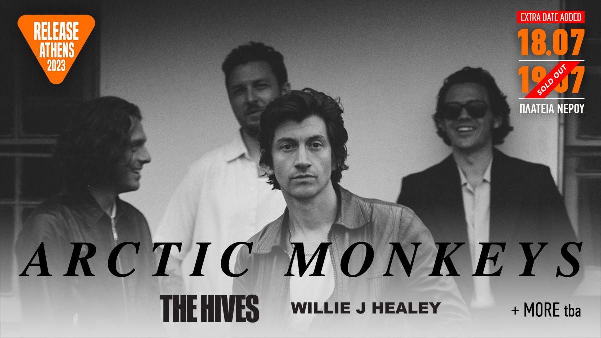 Arctic Monkeys add a second show at @ReleaseAthens on the 18th July with support from @TheHives and @WJHealey. Tickets on sale this Friday at 11am local time. arcticmonkeys.com/live