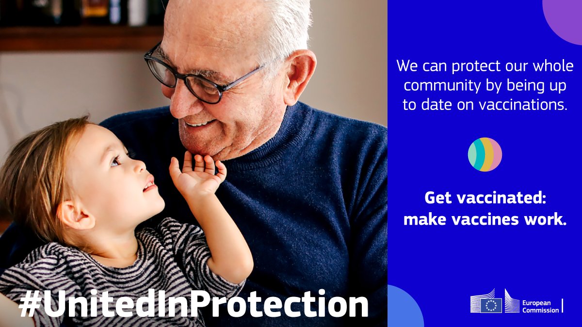 💉 #Vaccination is not only for youngsters. The EU vaccine scheduler can help you get informed about the recommended vaccines and boosters for every stage of life. Make sure you are up to date on nationally recommended vaccines: bit.ly/3X6ha0m #UnitedInProtection