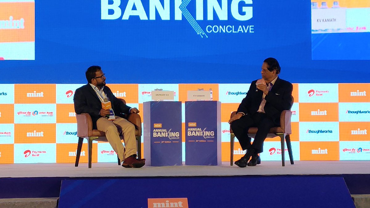 swarajdhanjal's tweet photo. Consumers need financial products that they can understand, that are safe and can provide good returns: KV Kamath at #MintABC https://t.co/Xhbkmc4bw3