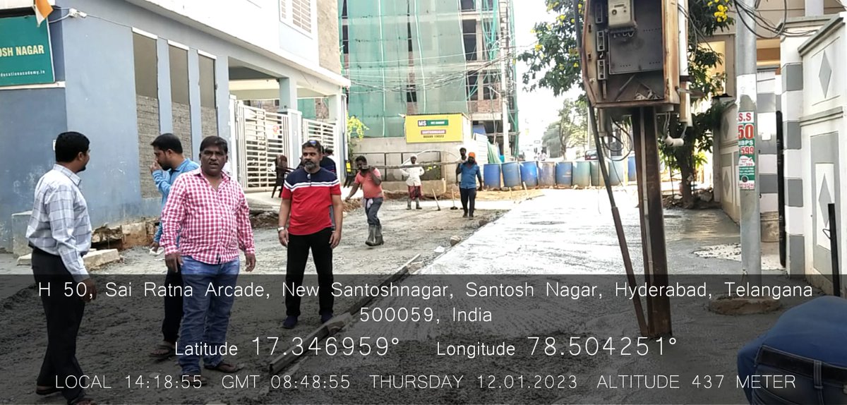 MohdRasheedudd1's tweet photo. On The Instructions Janab  @asadowaisi Sahab  @aimim_national,@ Janab @SyedAhmedPash14 Sahab,Janab @muzffar1 Sahab Corporator Santosh Nagar Division Visited on Going CC Road Work in Santosh Nagar Colony. https://t.co/KpykgvFkgn