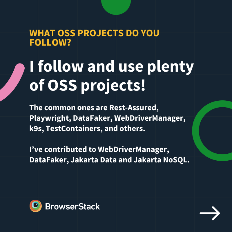 browserstack's tweet photo. In this edition of #BrowserStackChampions spotlight, we have @eliasnogueira, Principal Software Engineer in Test at @backbase. 🙌

➡️ Swipe to know more about him.