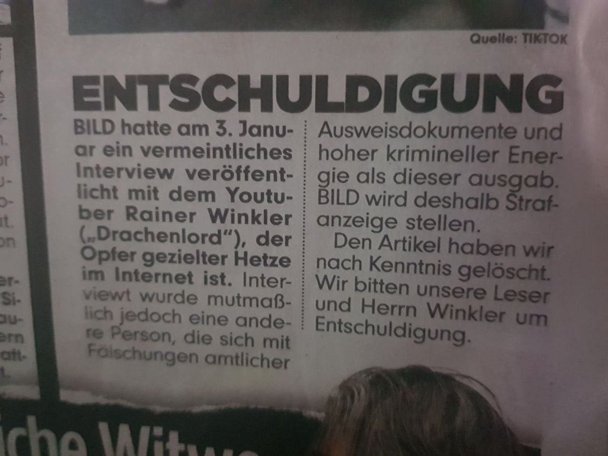 #Bild officially responded to the hoax. The digital article is already offline.