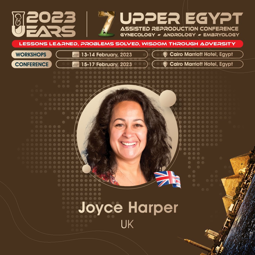 International Experience is awaiting you! 🤝
Come &amp; Meet our KOL Expert From united kingdom
Prof. Joyce Harper

For Registration Details, please Contact:👇
Project Manager: Ms. Yasmin Said 🤵🏻‍♀️
WhatsApp: wa.me/201286211175 📲
#IVF 
#UEARS2023
