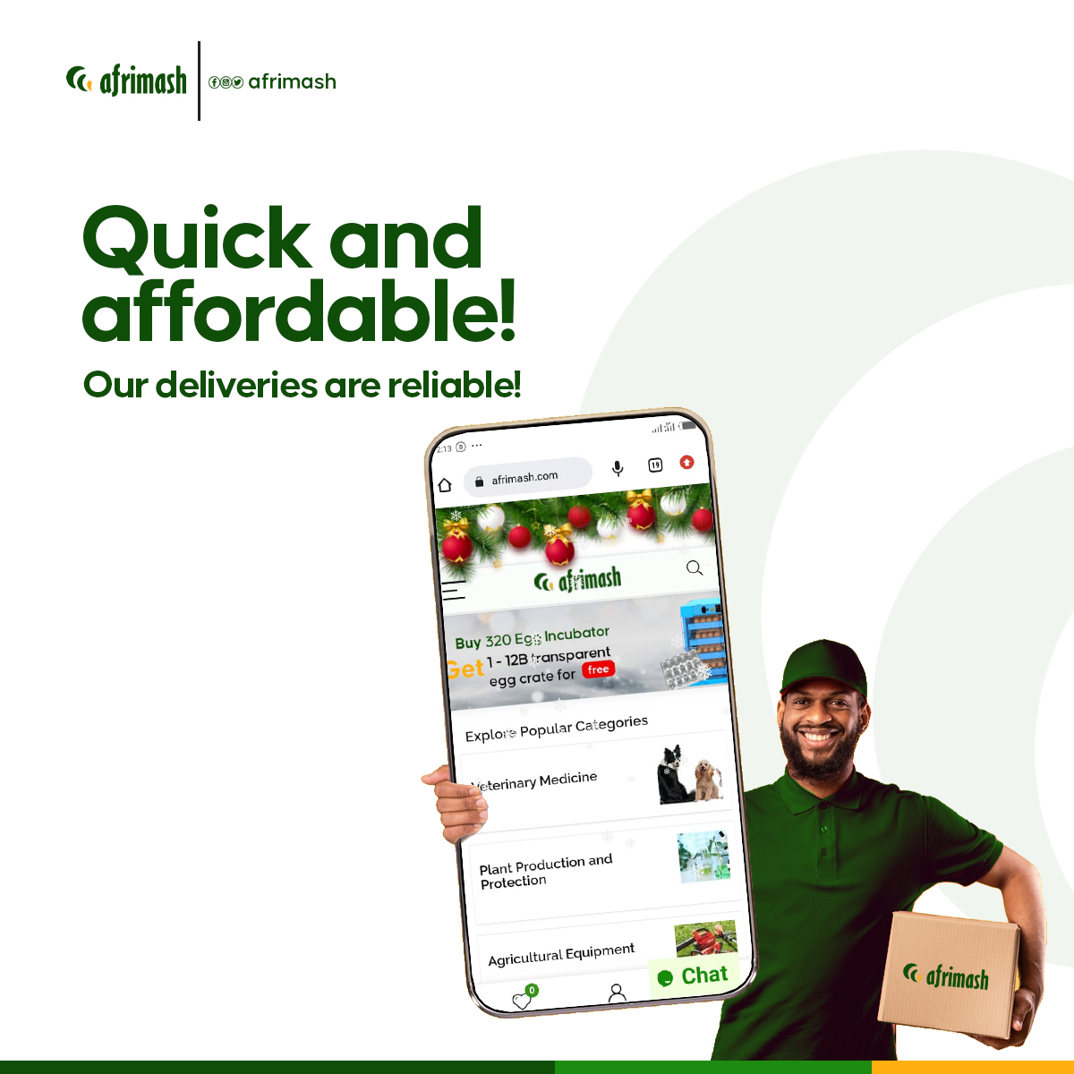 Where ever you are across the country. you can be assured that we can get to you. 

Our deliveries are prim and proper! 

#afrimash #deliveries #affordabledelivery #quickdelivery #reliabledeliveries #farmsupport #farmersinnigeria #smallscalefarmers #agritech #ecommerce