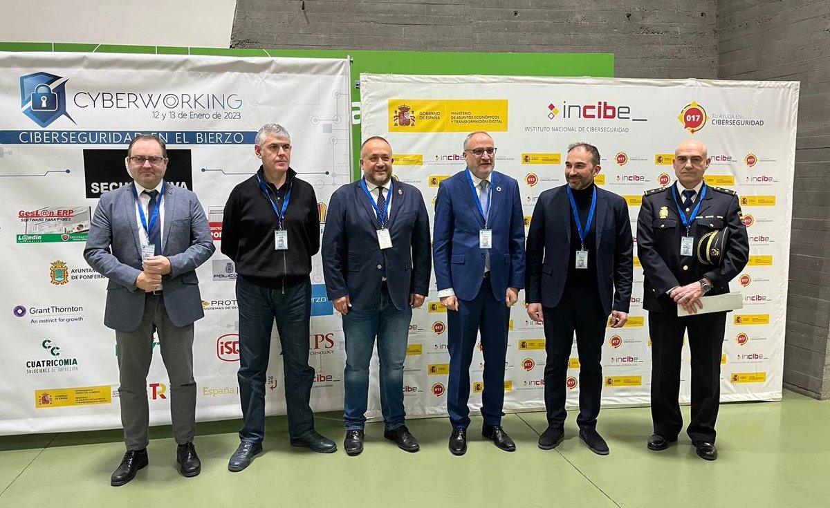 INCIBE's tweet photo. 🔊 @INCIBE participa en el @Cyberworking 2023 celebrado en @UNED_Ponferrada, dónde estudiantes y profesionales del sector se reúnen para concienciar y promover entre #empresas y #menores un uso seguro de Internet 🌐, así como, para potenciar 🔝 el talento en #ciberseguridad. https://t.co/xrRgap84jE