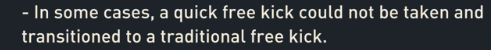 LordMersgoth's tweet photo. Are EA taking the piss with the pitch notes from the new update. "In some cases" I have not once this FIFA been able to take a "quick free kick". Should of said fixed the issue where quick free kicks weren't in the game. #FIFA23 #FIFAupdate #FUT23 https://t.co/pB2w4yCvuL