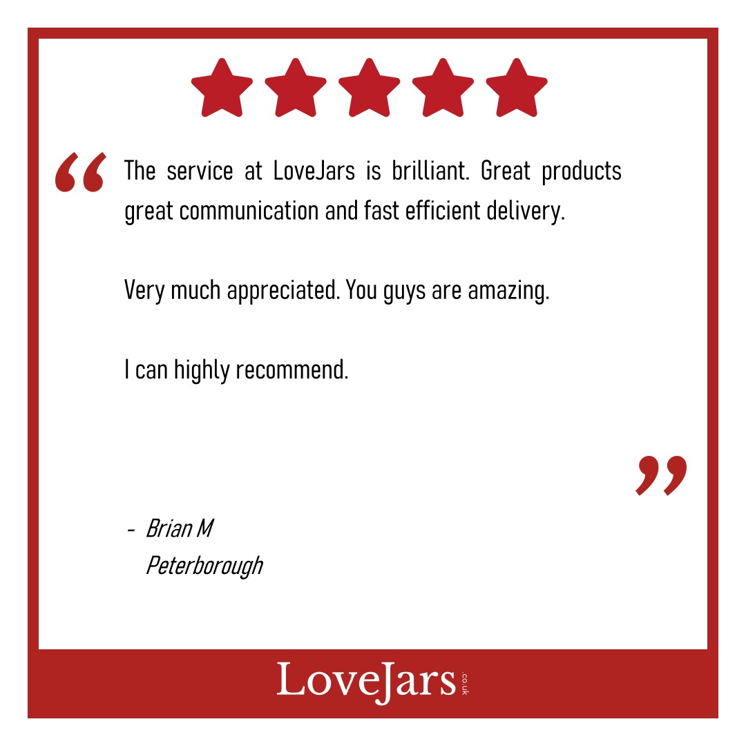Thank you to all our wonderful customers for their 5 star reviews.

#lovejars 
#jamjars