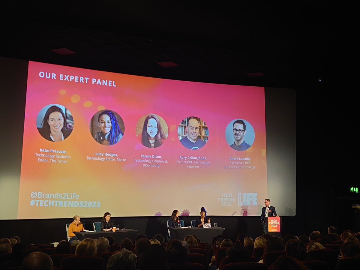 At <a href="/brands2life/">Brands2Life</a> #techtrends2023 this morning (yes on my birthday 🎈) super inspired, as always, listening to <a href="/lucyhedges/">lucyhedges</a> on our brilliant panel looking ahead on the onward tech conversation 💓