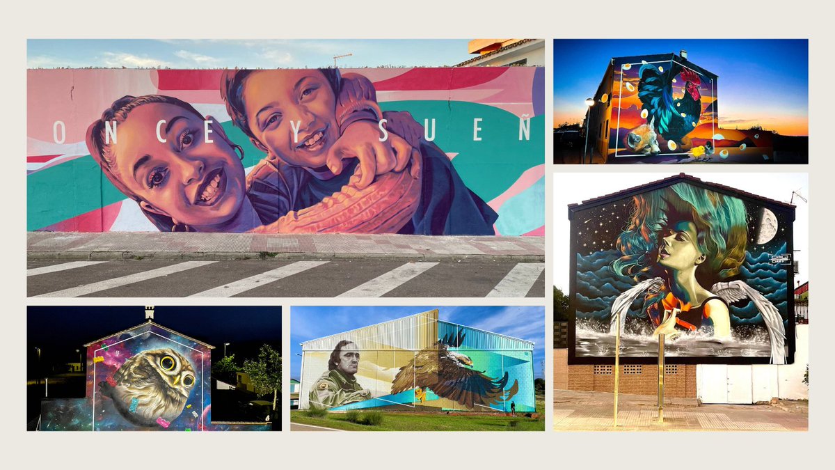 Cinco de los mejores murales del mundo del 2022 están en Extremadura. Arte urbano también en entorno rural. Riqueza cultural y colorido.

De los artistas Brea, Chino y Sojo. 

En Villar del Pedroso, Carbajo, Salorino, Don Benito y Badajoz. 

👉Vota en streetartcities.com/best-of/2022