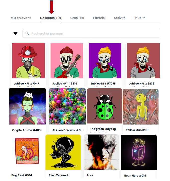 🚀🚀1000 items collected ! Including in the last days :
<a href="/NftJubileu/">Jubilee Official</a> (I like your funny squeletoons)
<a href="/NftsAnime/">Crypto Anime NFTs</a> <a href="/AI_Aliens/">A.Alien</a> <a href="/sansosea/">🌊 SanSoSea.eth 🐞</a>
<a href="/swatisoulsnft/">Swati Souls</a> <a href="/handsdall/">Handsdall23 🇫🇷</a> <a href="/davidalexp7/">Serial Official ✏️</a>
<a href="/Hp24224664/">Paradisio 🇫🇷 OpenSea / Foundation</a> <a href="/Adgon_galaxy/">Neon Heroes</a> 

💞💞Thanks to each of you for making so great art !
#nftcollectors #nftcollector