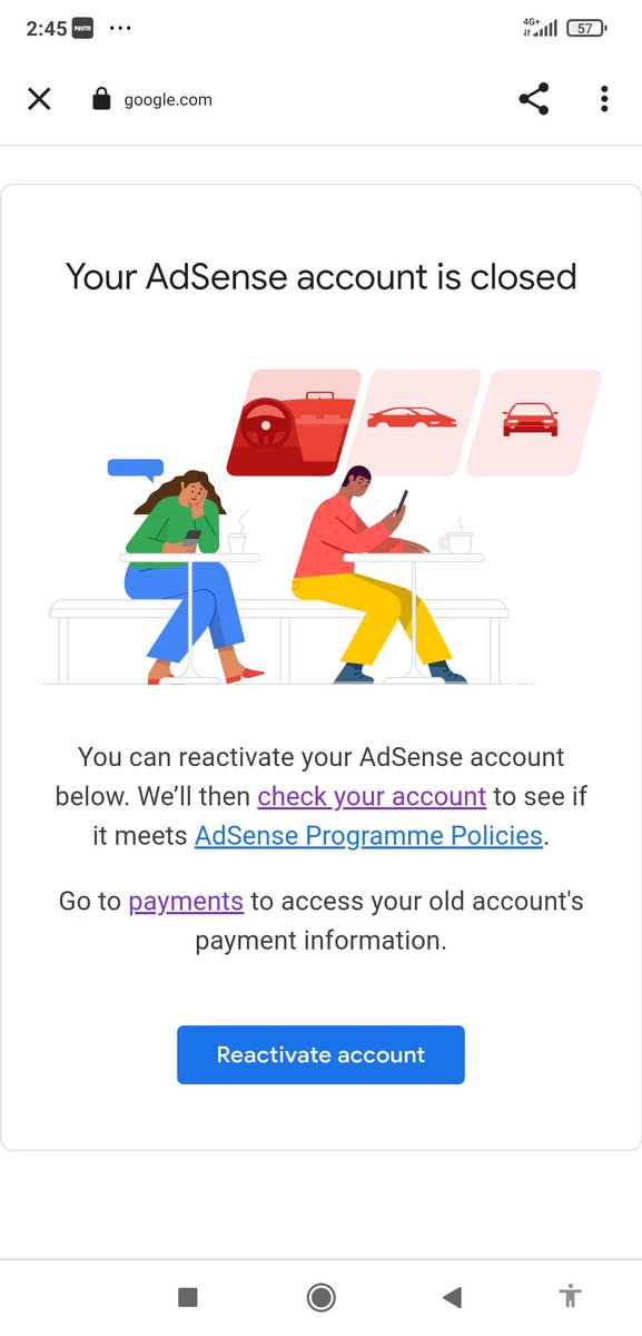 Baokar143's tweet photo. @YTCreatorsIndia The payment details were wrongly entered in my Google Adsense. Due to this, Google Adsense is not able to generate this payment detail again. I am not getting the option Google Adsense Account Create New.

Solve our problem. https://t.co/QhCllWfEIs