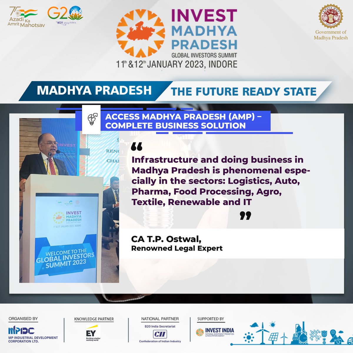 MPIDC's tweet photo. Madhya Pradesh - a Phenomenal Infrastructure with Ease of Doing Business
#InvestMP_GIS https://t.co/NbzEfXeF9T