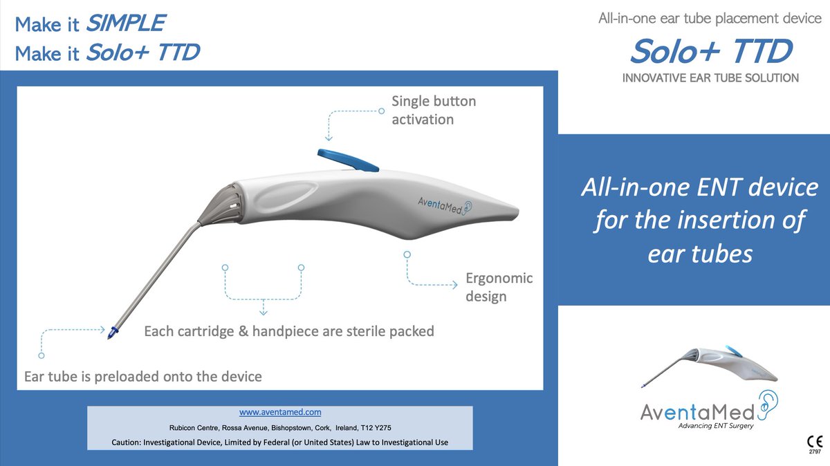 Solo+ TTD All-in-one ENT device for the insertion of ear tubes
Follow AventaMed: LinkedIn, Instagram, Facebook, Twitter
For more information go to aventamed.com
#eartubes #otorrino #ORL #otorhinolaryngology #makeitsimple #eartubesurgery #otitis #otitismedia #ENT