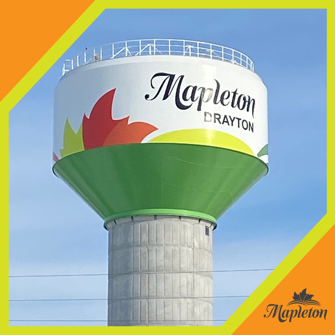 MapletonTwp's tweet photo. 📢The Drayton Water tower is starting the transition into service📢

Please note you may experience pressure fluctuations or notice some discolored water. If you have discolored water, please run your cold water until it is clear. 

For assistance call 519-638-3313 https://t.co/xekxYc5zr0