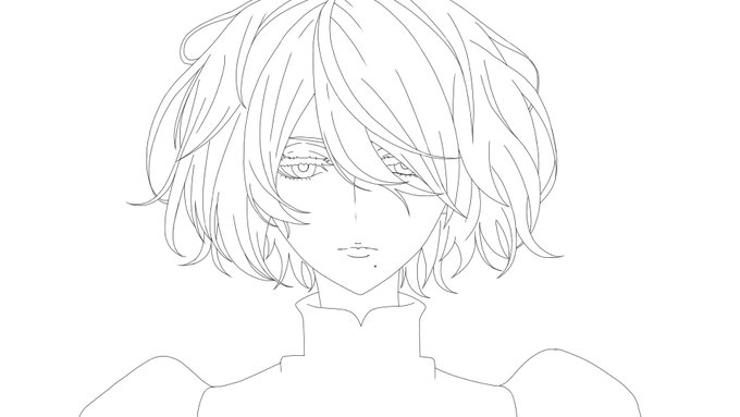 眼帯無し2B 線画
 
美人だ!
アニメ1話でモノクロだったのをカラーで塗るつもり

#NieRAutomata 
#NieRAutomataAnime 
#ニーアオートマタ 
#2B 
#ヨルハ二号B型  
#模写 
#線画 