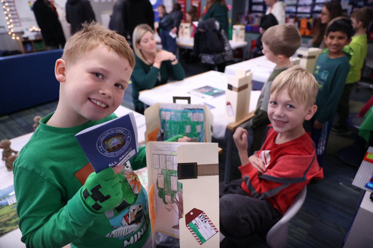FSD79's tweet photo. FSD79 second-graders recently did an Unpacking Your Family project. Each student completed a research project in order to learn more about one country in their family background and then presented their findings to others. #Together79 https://t.co/8eCh5fVjr6
