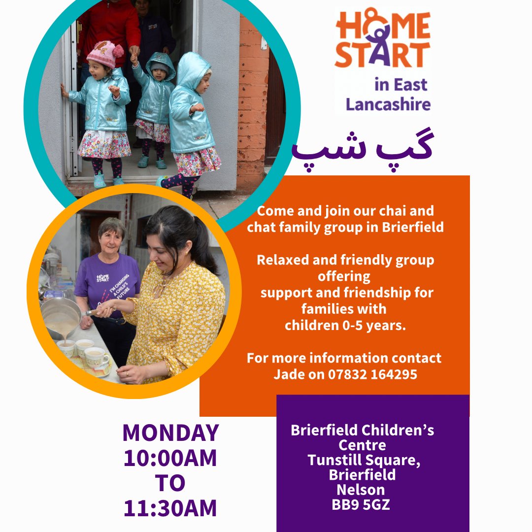 LancsHome's tweet photo. New Family Group! Starting on Monday! #nelson #supportingfamilies #chaiandchat #homestartineastlancashire https://t.co/Iui7VsExhq